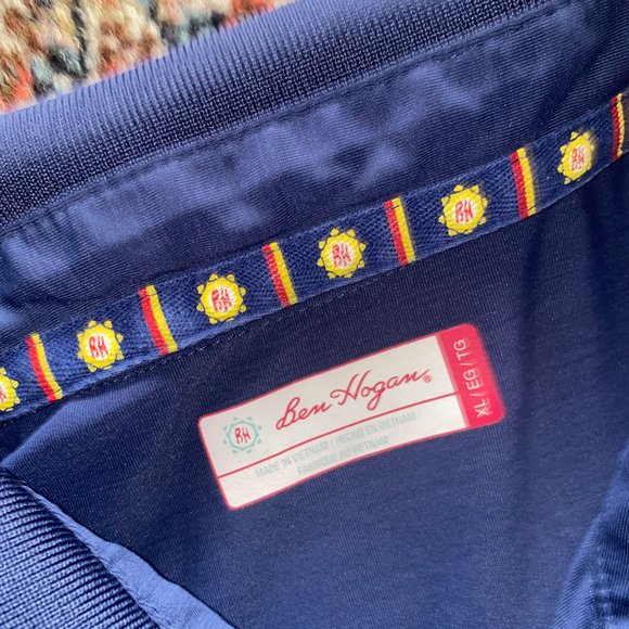 Ben Hogan Polo Shirt Mens XL Navy Blue Golf Short Sleeve Lightweight Casual - Picture 4 of 8
